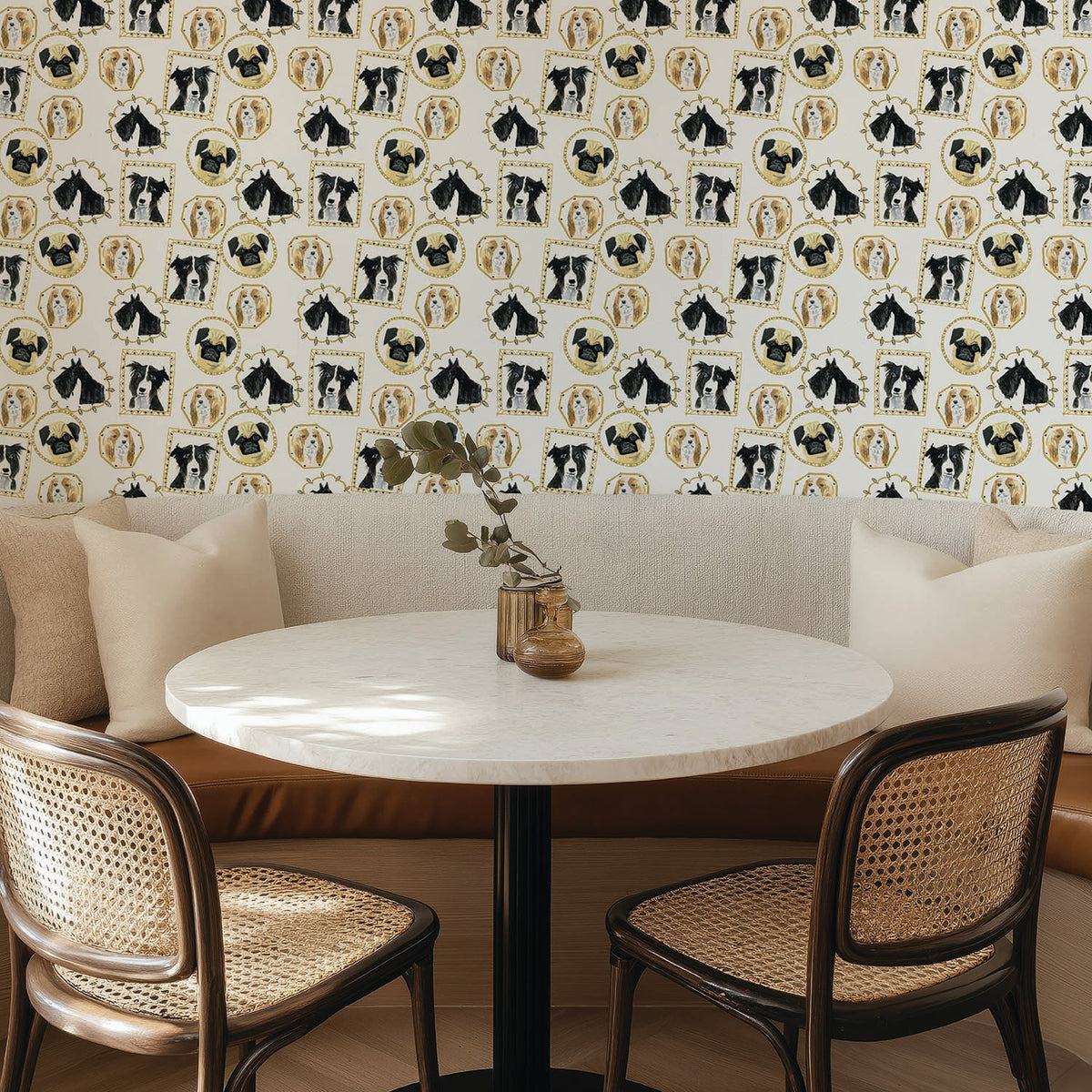 Image of Dog Portraits in Multi wallpaper