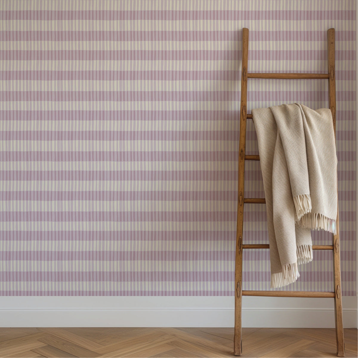 Image of Broken Stripe in Purple Wallpaper