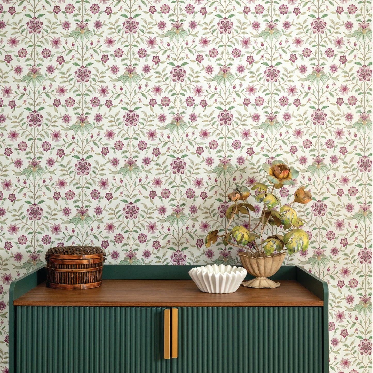 Image of Jaal in Tan/Purple Wallpaper