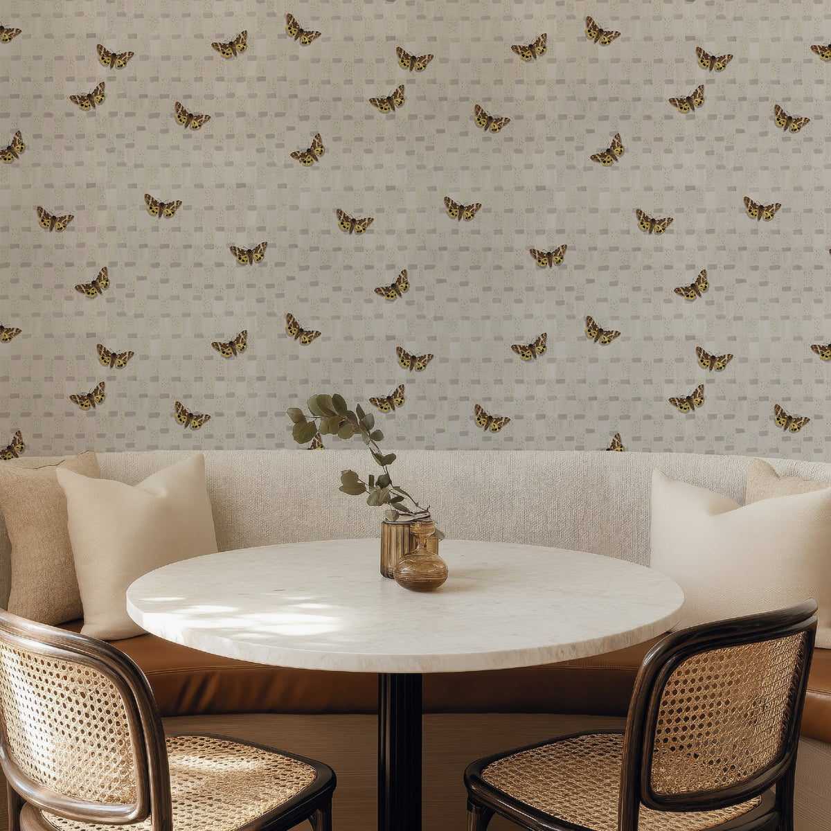 Image of Garden Tiger in Vintage Wallpaper