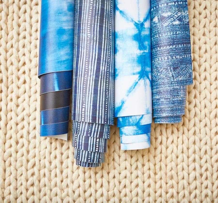 Image of Indigo Batik in Navy wallpaper