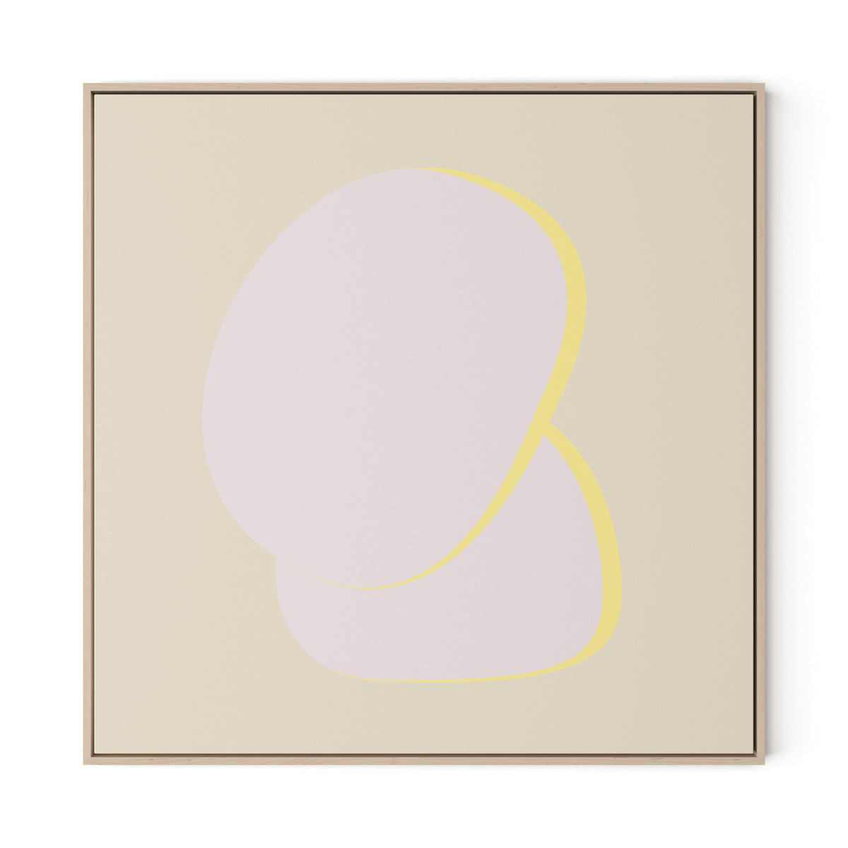Stones 2 - Recolor 2 Canvas Floater Framed / 32 x 32 in / Natural Maple