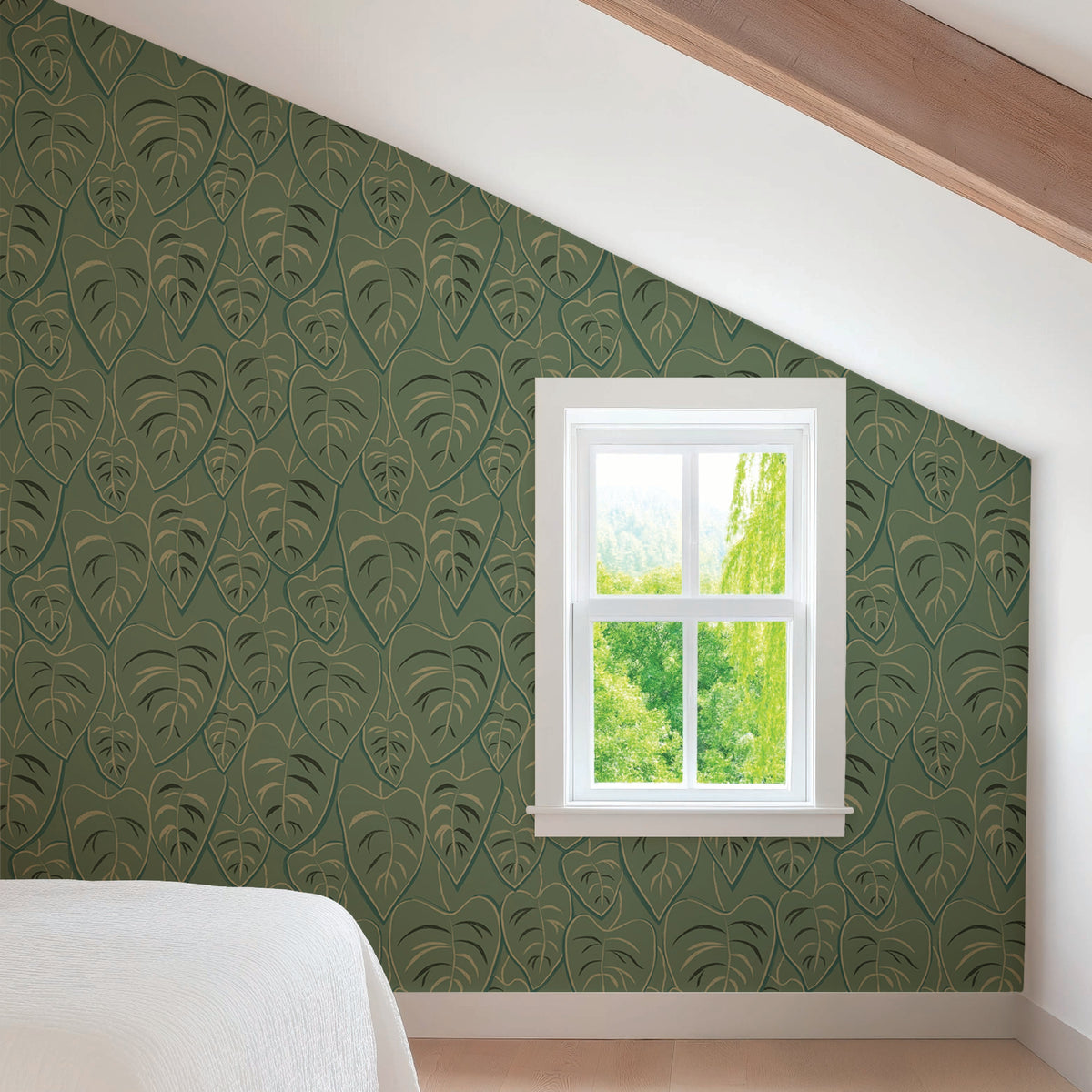Image of Conversations with Rosie in Sage Wallpaper