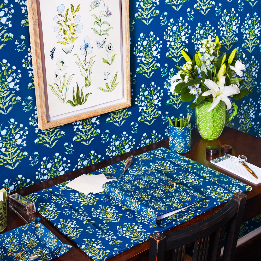 Image of Midnight Bloom in Midnight Blue wallpaper
