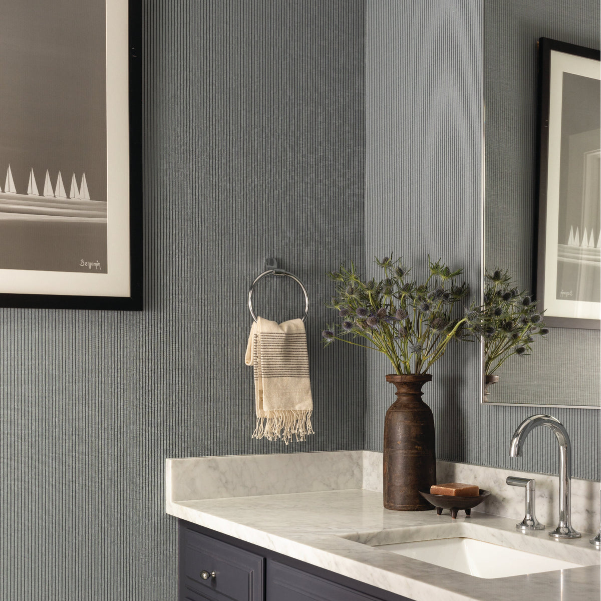 Image of Rah Stripe in Midnight Wallpaper