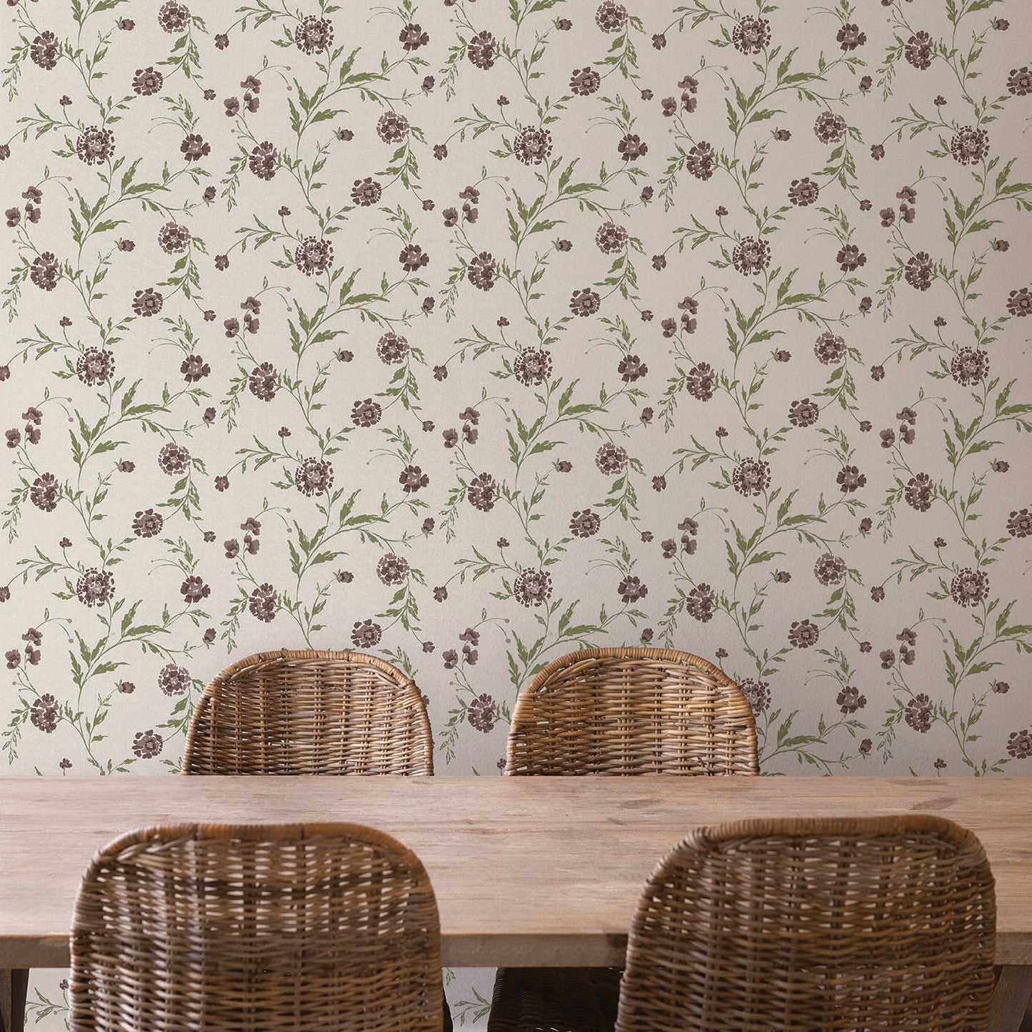 Image of Waverly in Mauve Petal wallpaper