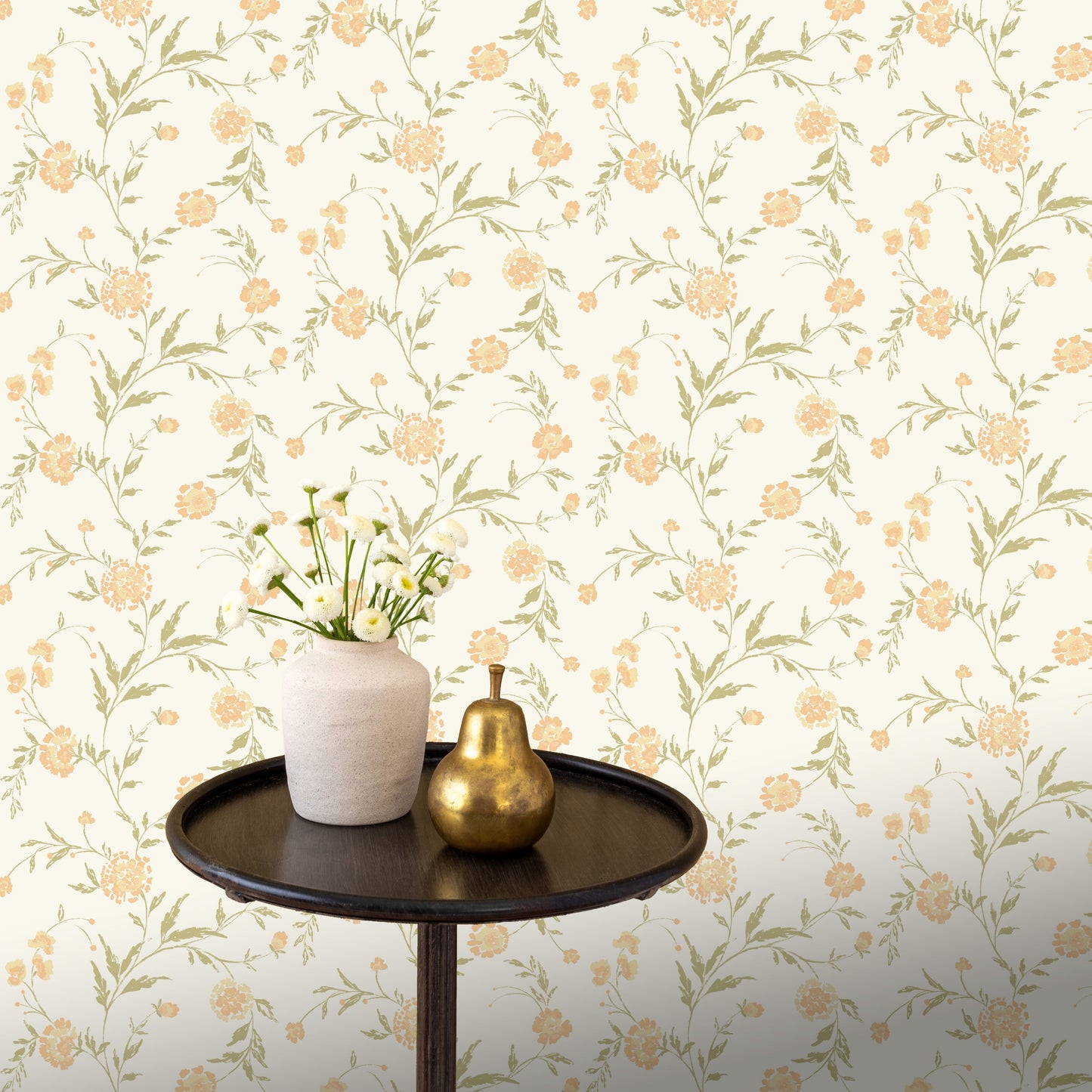 Image of Waverly in Melon Wallpaper