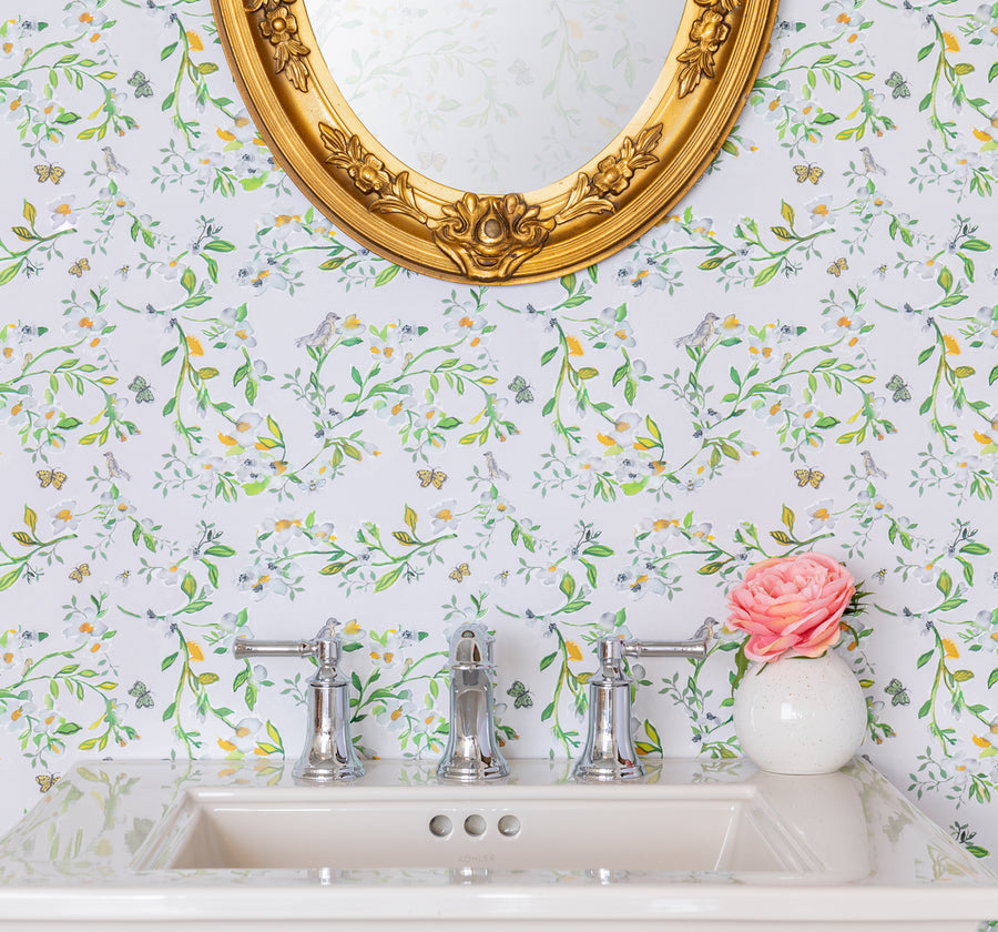 Image of Chinoiserie in Grey Wallpaper