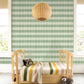 Image of Broken Stripe in Green Wallpaper