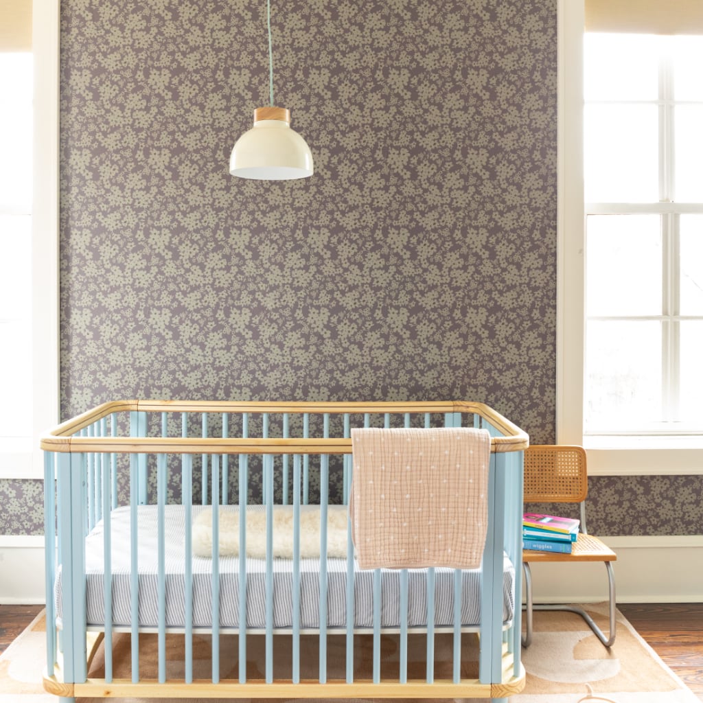 Image of Poppy in Aubergine Wallpaper