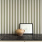 Image of Charlie Stripe in Moss Wallpaper