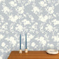 Image of Camellia Bloom in Sky Blue Wallpaper