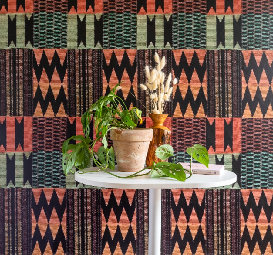 Image of Kente Vintage Weave in Multi wallpaper