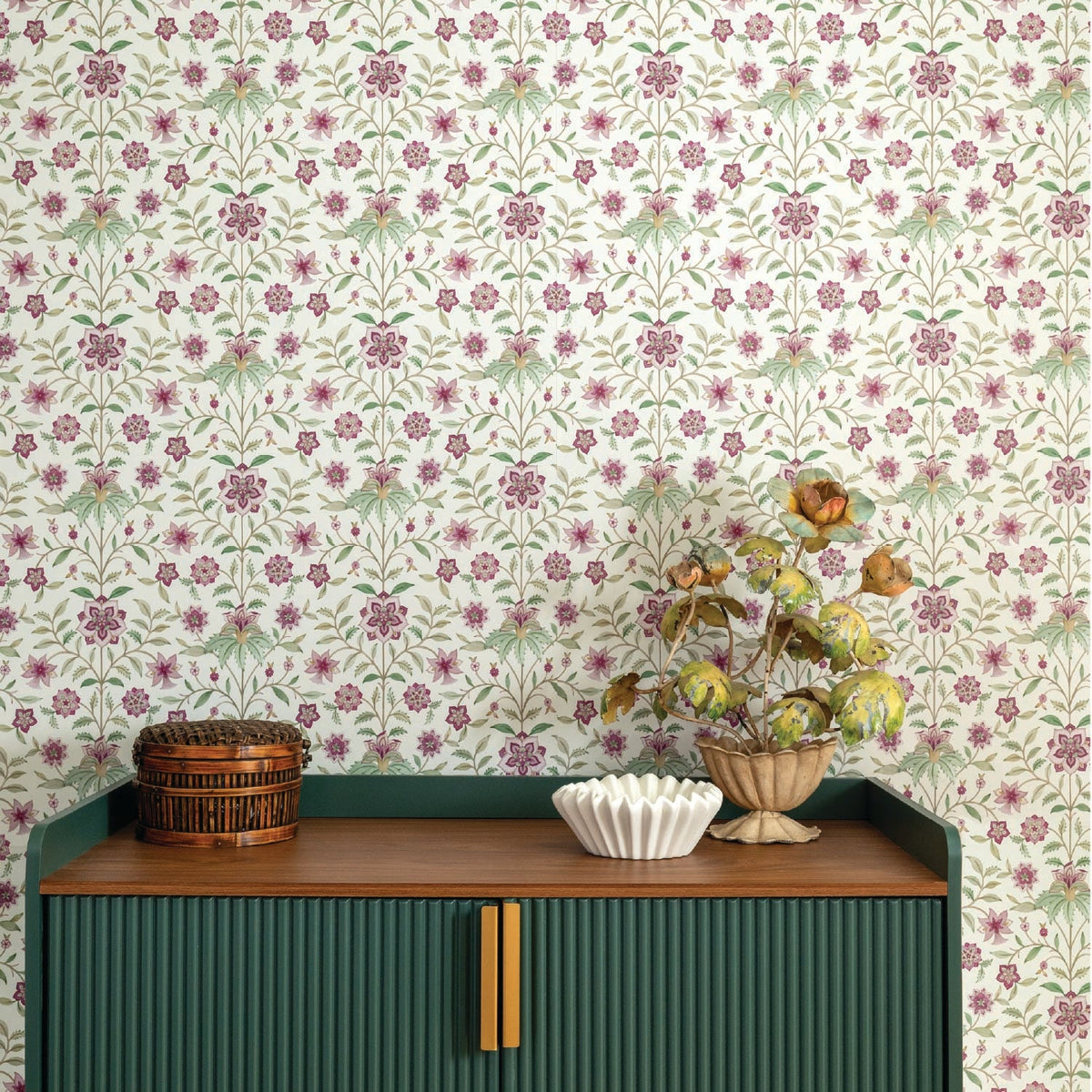 Image of Jaal in Tan/Purple Wallpaper