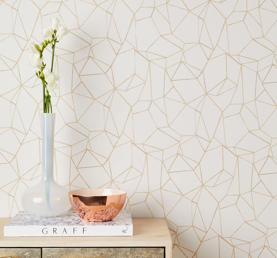 Image of Prisms in Cream Wallpaper