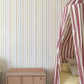 Image of Crayon Stripe Multi in Jewel Wallpaper