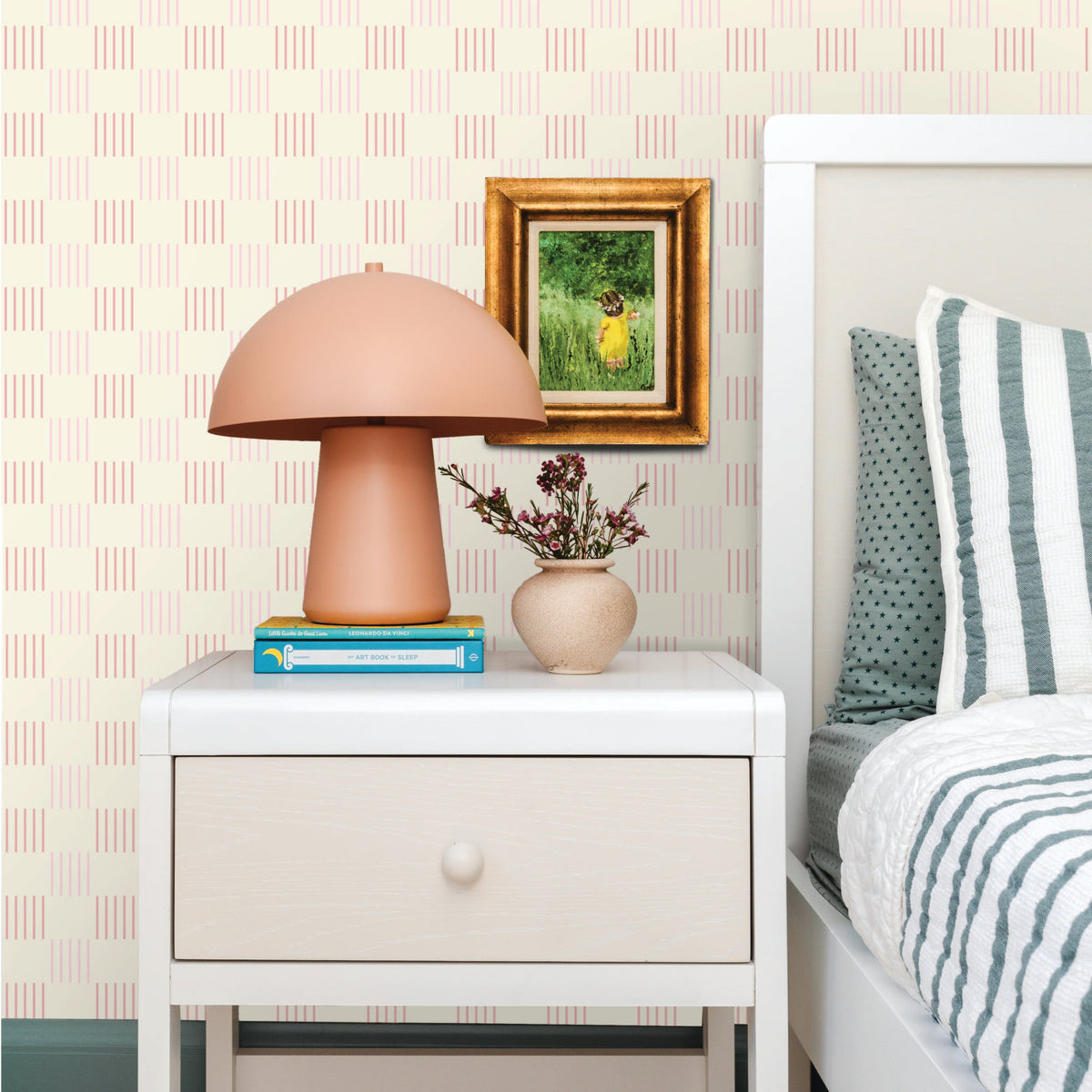 Image of Checkmate in Pink Wallpaper
