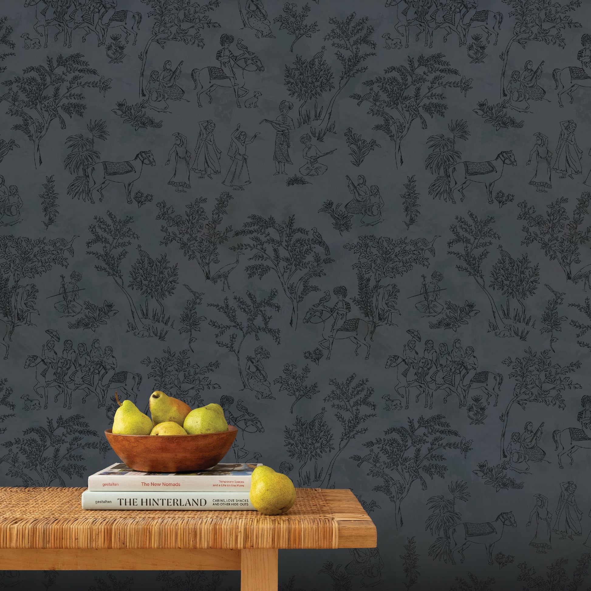 Image of Toile de Joon in Midnight Wallpaper