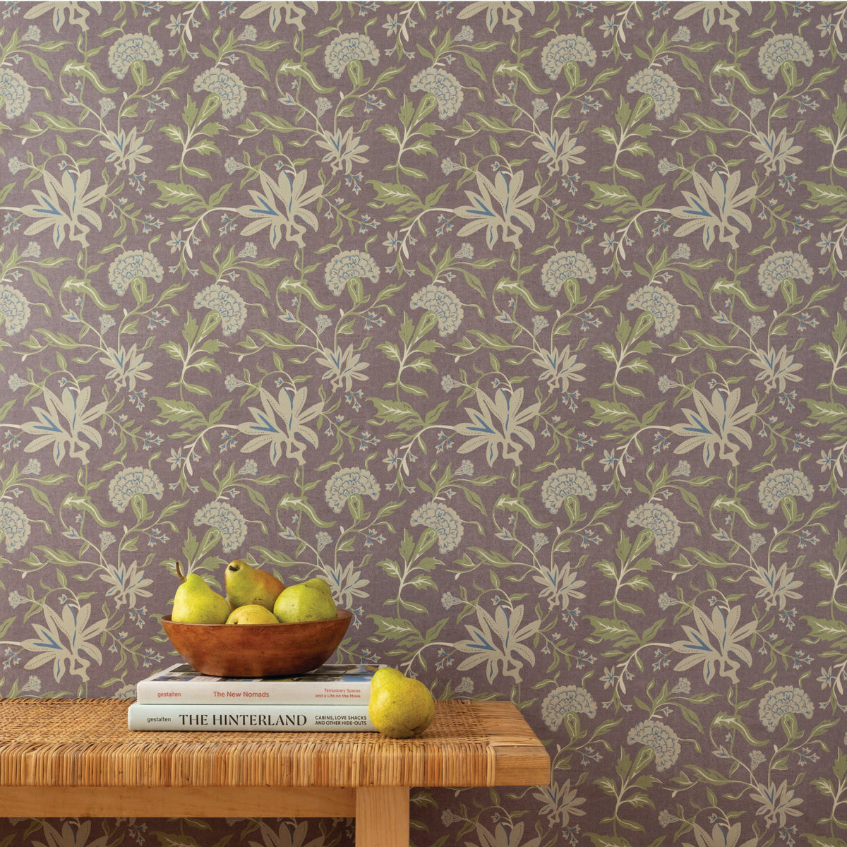 Image of Market Floral in Mauve Wallpaper
