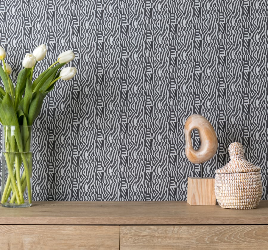Image of Ladder in Graphite Wallpaper