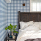 Image of Big Gingham in Blue Wallpaper