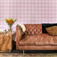 Image of Big Gingham in Pink Wallpaper