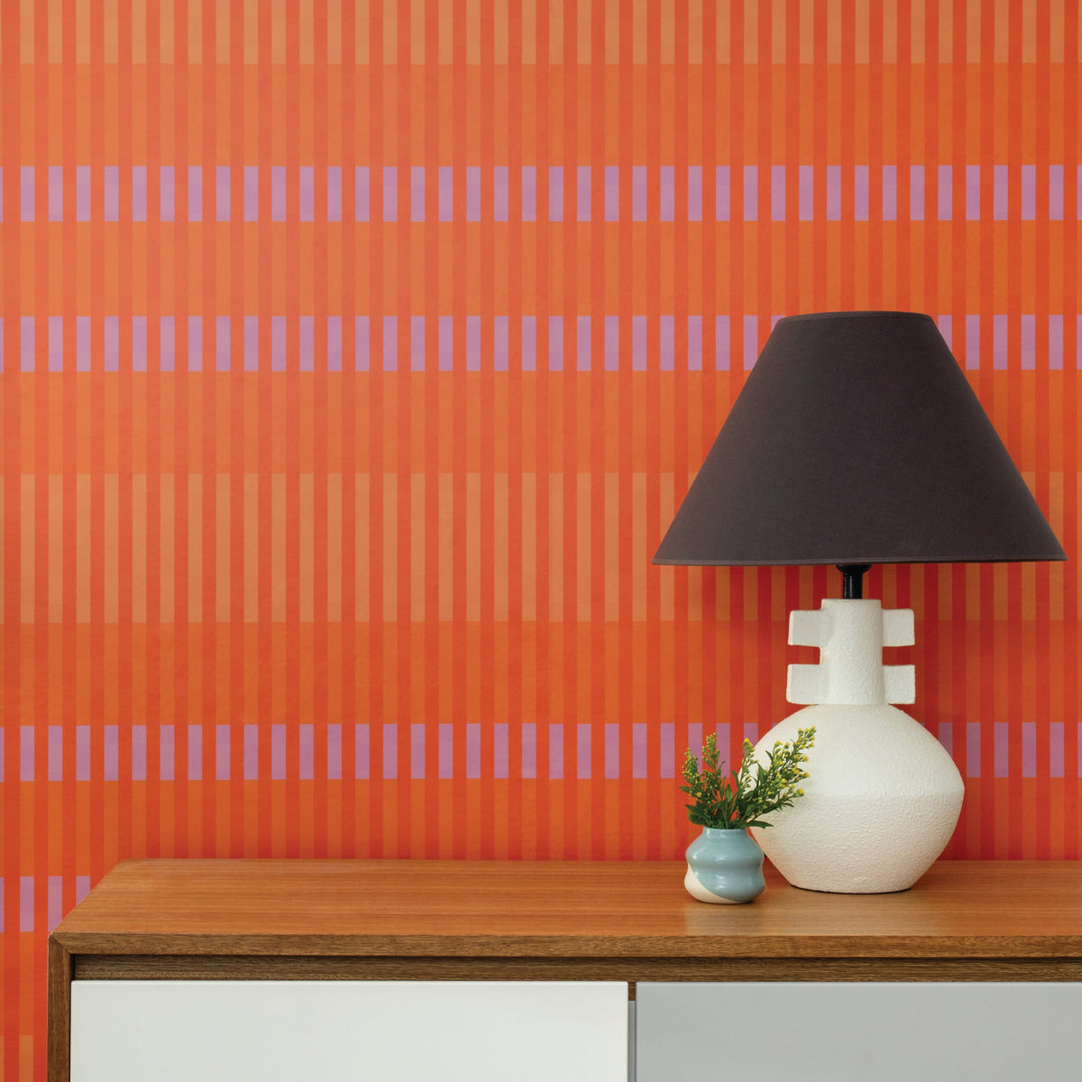 Image of Line Essence in Red Wallpaper