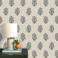 Image of Heritage Floral in Blue/Green Wallpaper