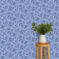 Image of Berry Seaweed in Blue Wallpaper