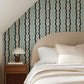 Image of Kent Street in Sky/Navy Wallpaper