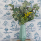 Image of Tree Toile in Blue Wallpaper