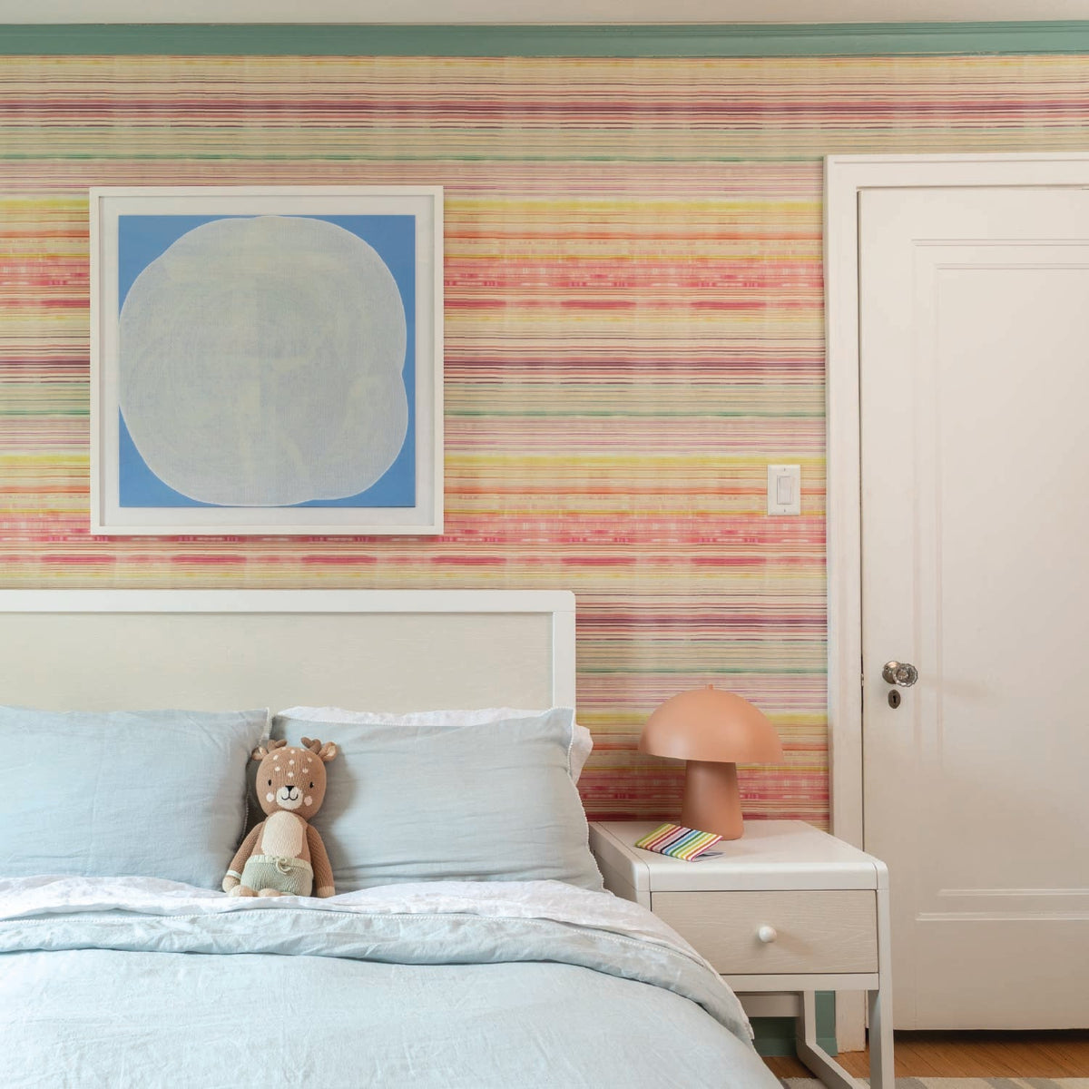 Image of Umi Stripe in Multi Wallpaper