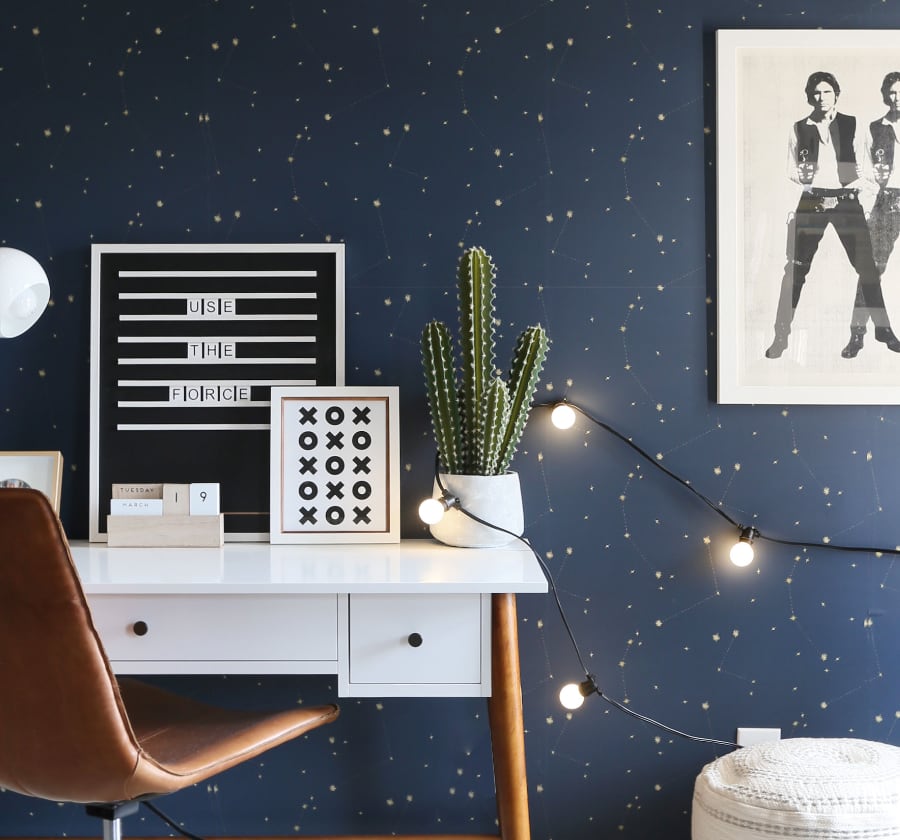 Image of Constellations in Navy wallpaper
