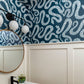 Image of Garden Snake in Dark Blue Wallpaper