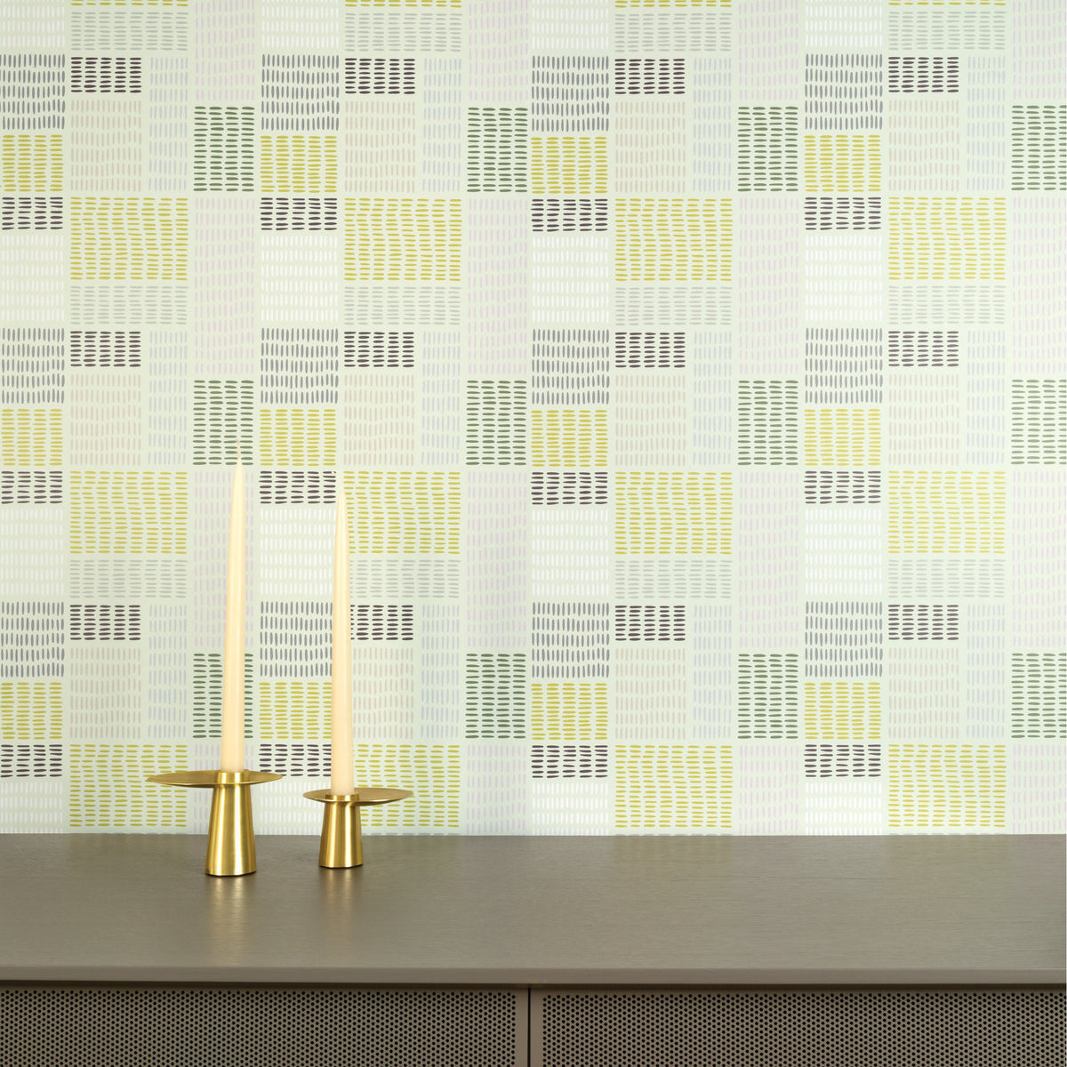 Image of In Petite Stitches in Green Wallpaper