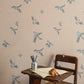 Image of Chickadee Birds in Blush Wallpaper