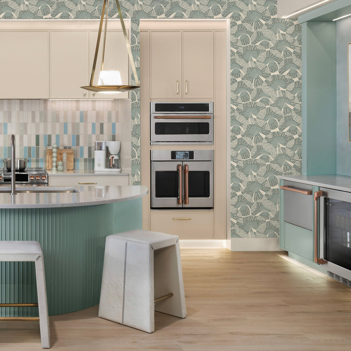 Image of Lilypad in Mineral Wallpaper