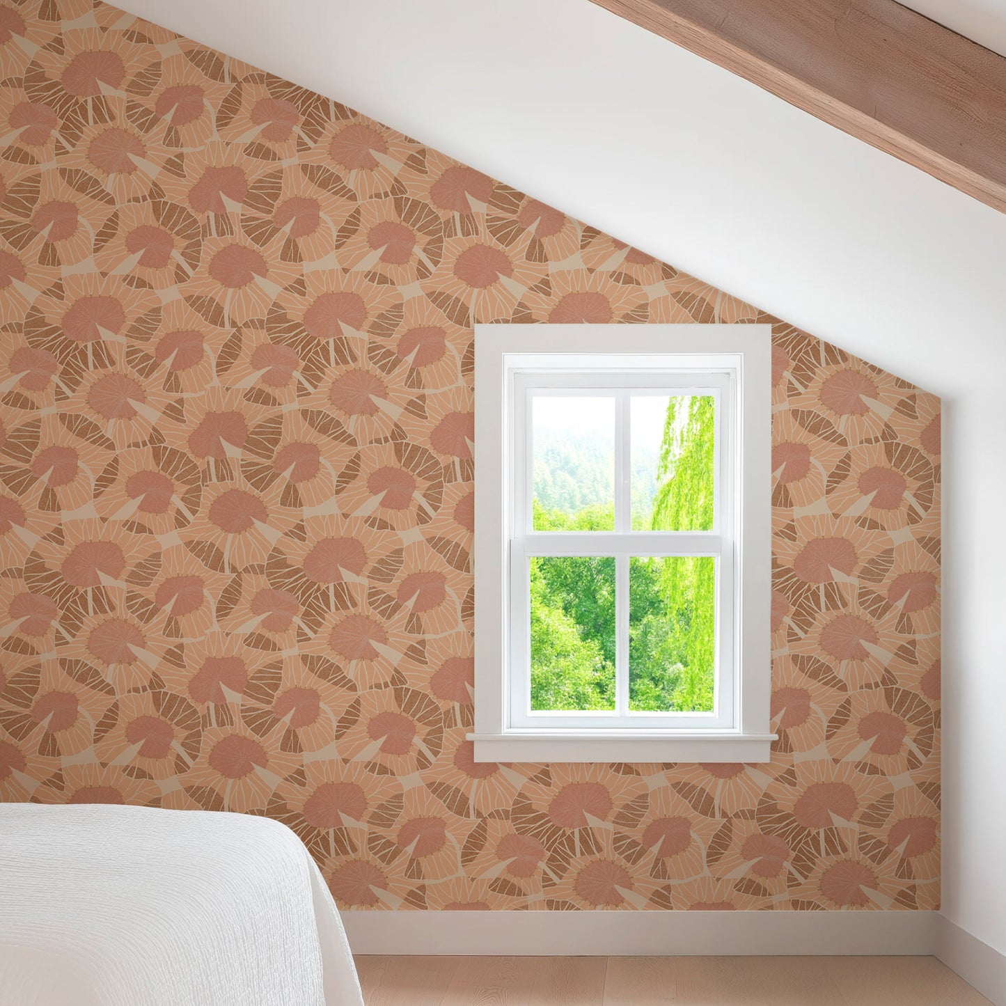 Image of Lilypad in Terracotta Wallpaper