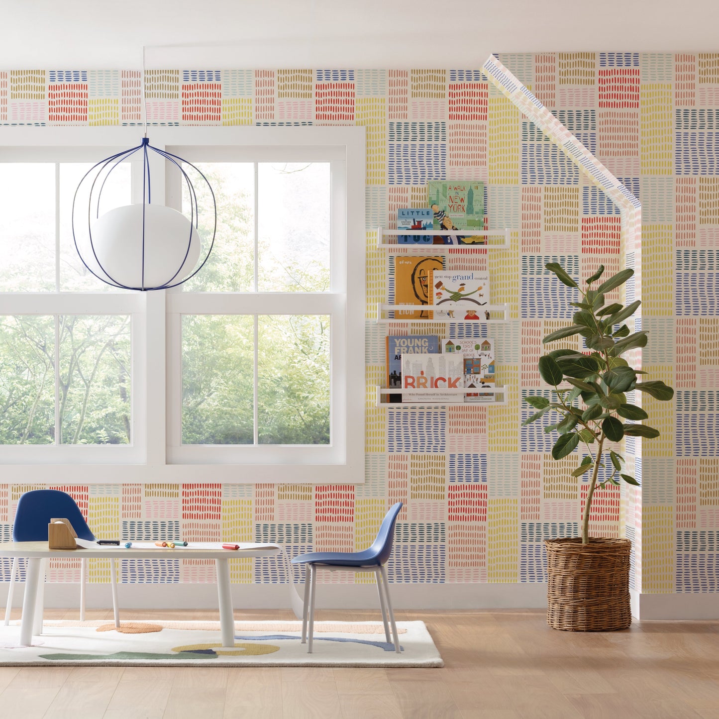 Image of In Stitches in Multi Wallpaper