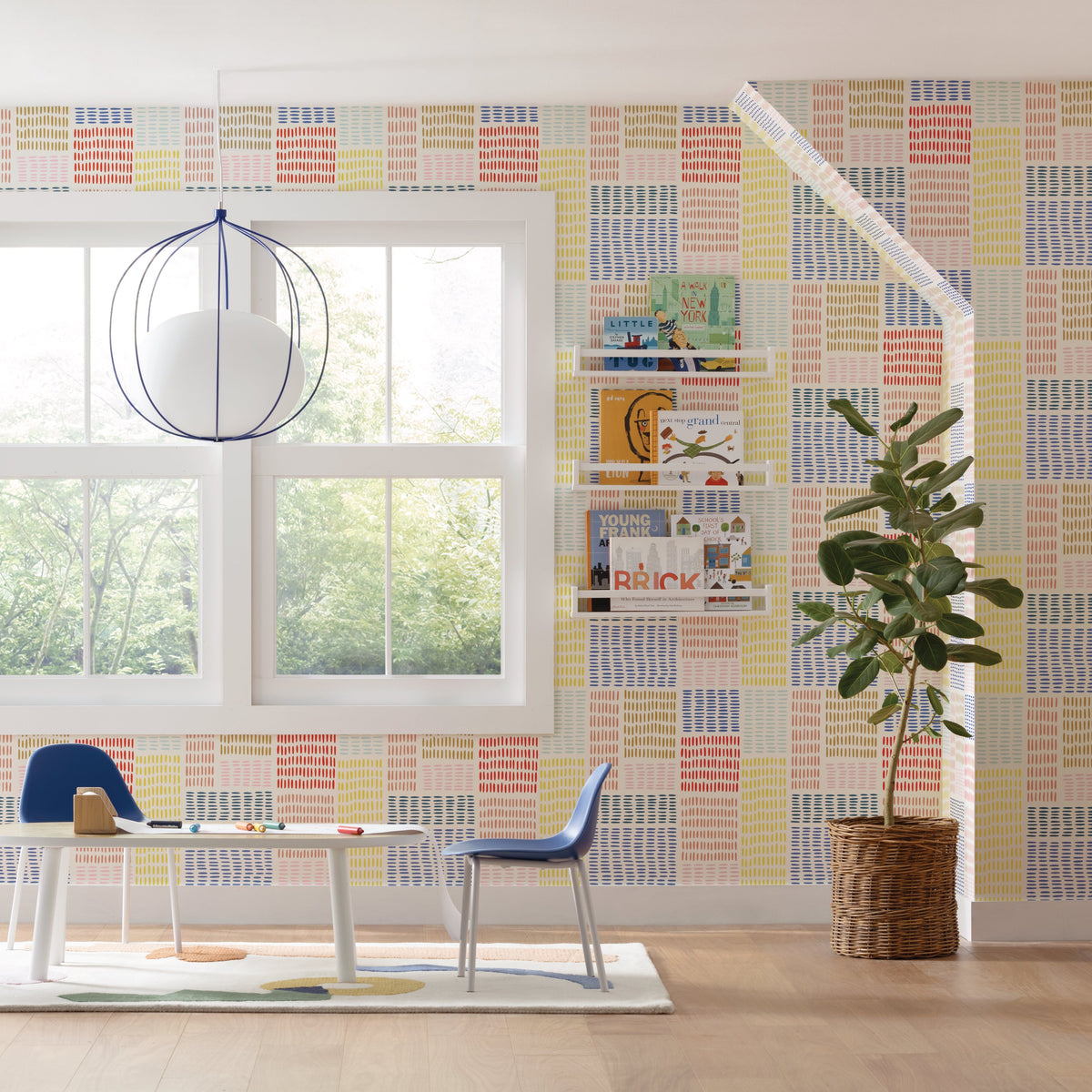Image of In Stitches in Multi Wallpaper