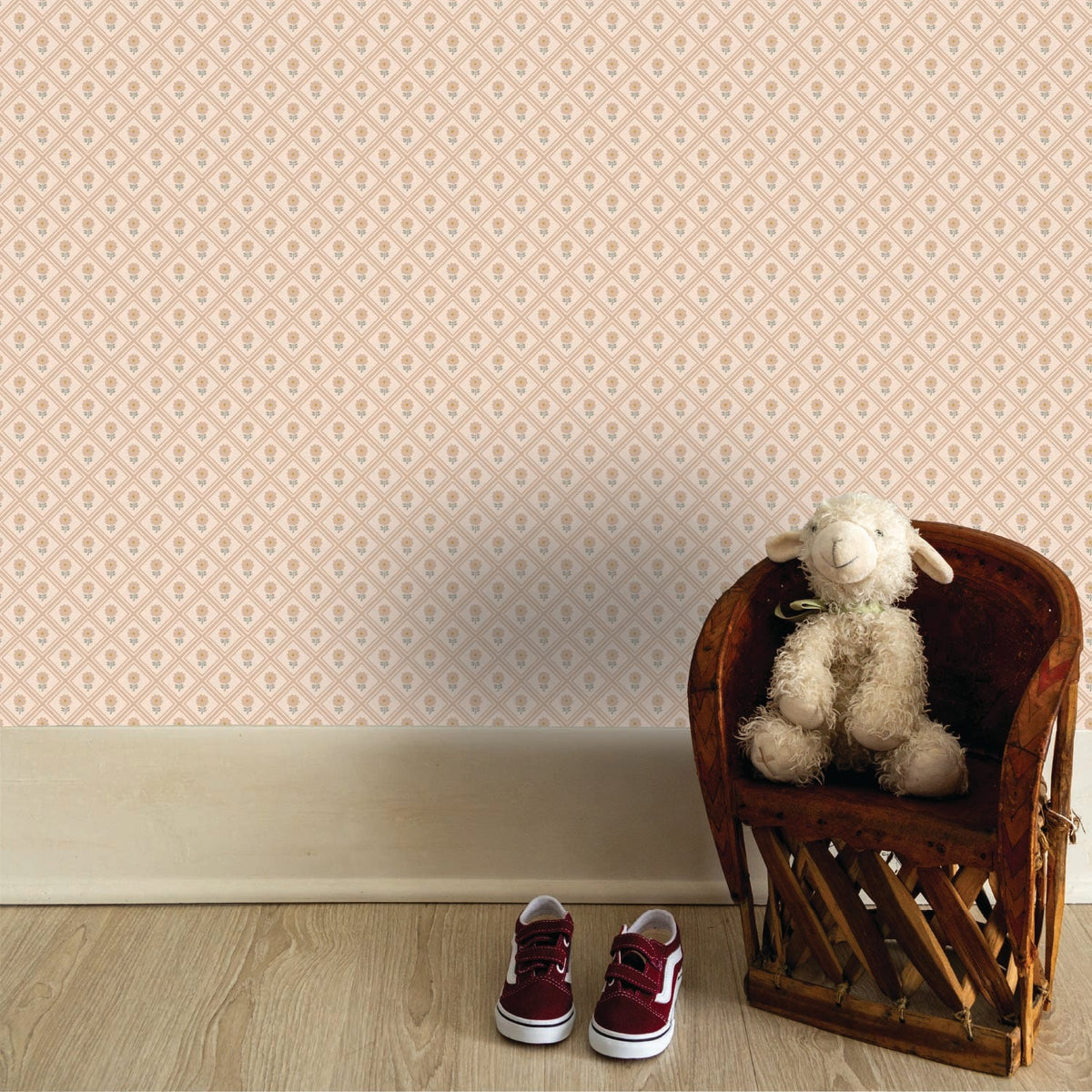 Image of Dahlia in Blush Wallpaper