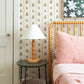 Fan Floral Stripe in Marigold wallpaper.
