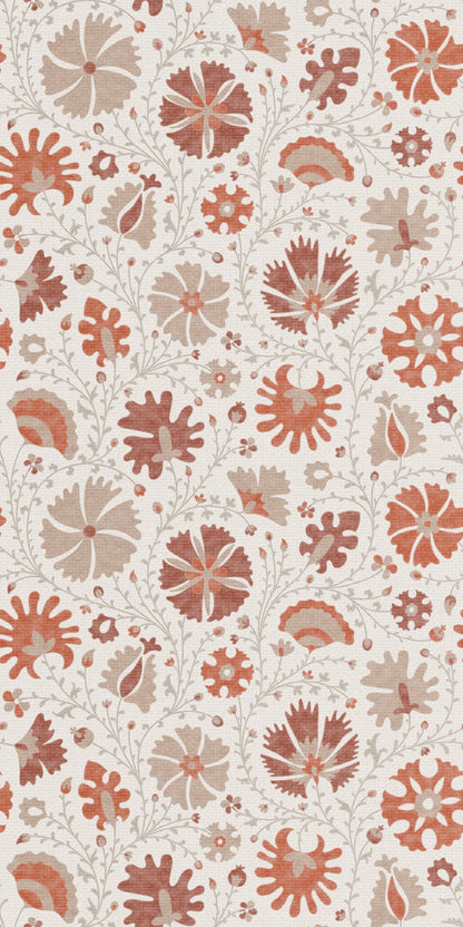 Image of Annie Floral in Spice Wallpaper