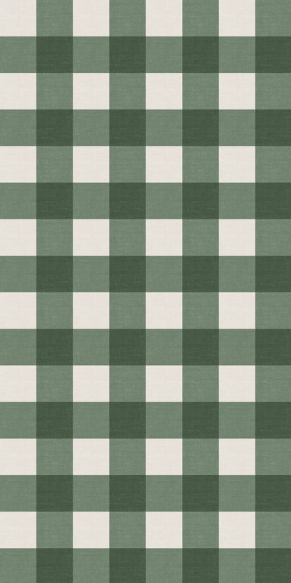 Image of Big Gingham in Pine Wallpaper
