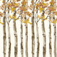 Image of Birch Tree in Gold Wallpaper