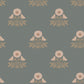 Blooming Poppies Wallpaper in Blue/Cream