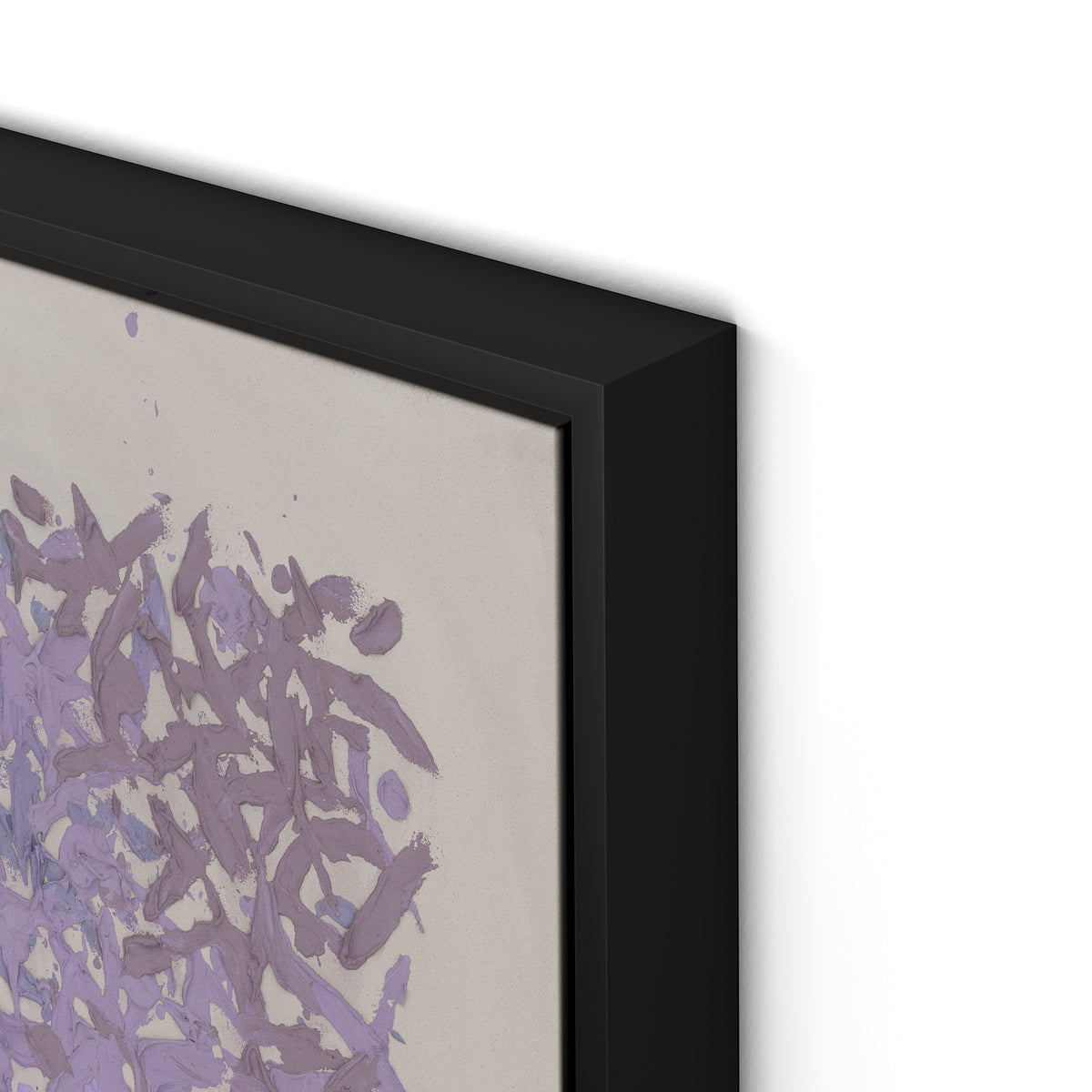 The Cling to the Rock No. 1 Canvas Floater Framed / 32 x 22 in / Black