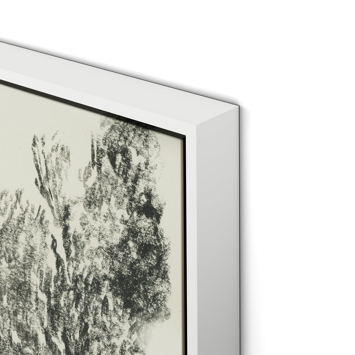River Exe Canvas Floater Framed / 32 x 24 in / White