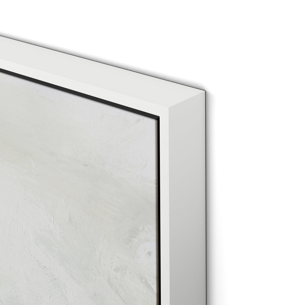 Ebb and Flow Canvas Floater Framed / 32 x 24 in / White