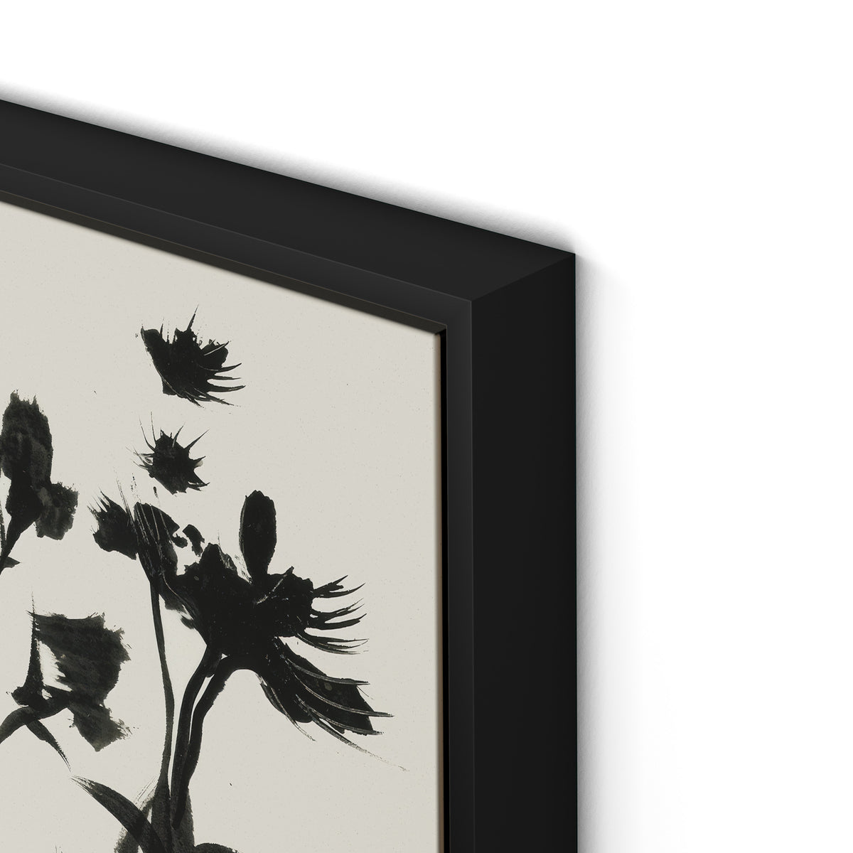 Spring Breeze Canvas Floater Framed / 32 x 24 in / Black